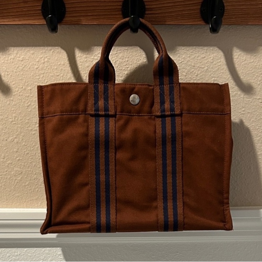 Hermes Toile Fourre-Tout PM Canvas Tote